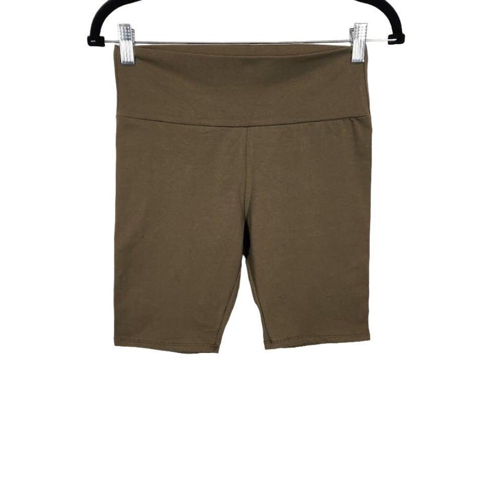 Ambiance Apparel Biker‎ Shorts in Khaki Size Medium